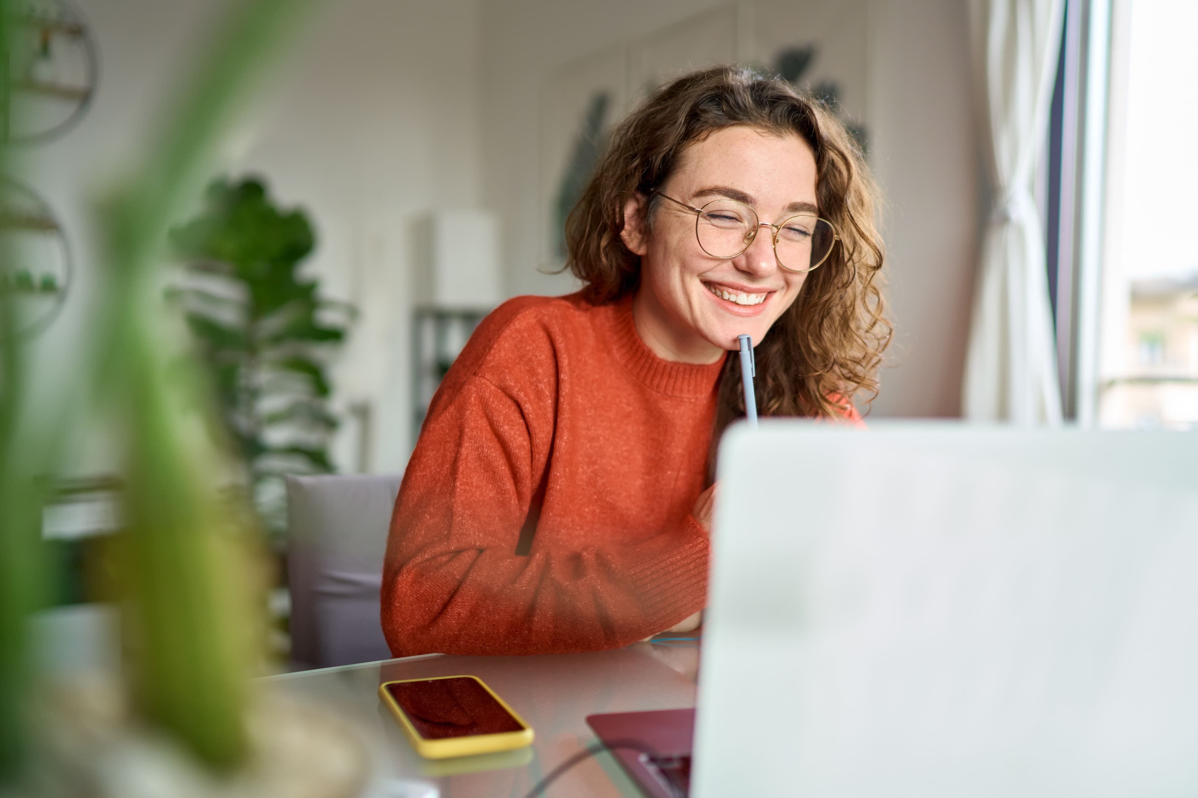 Women smiling